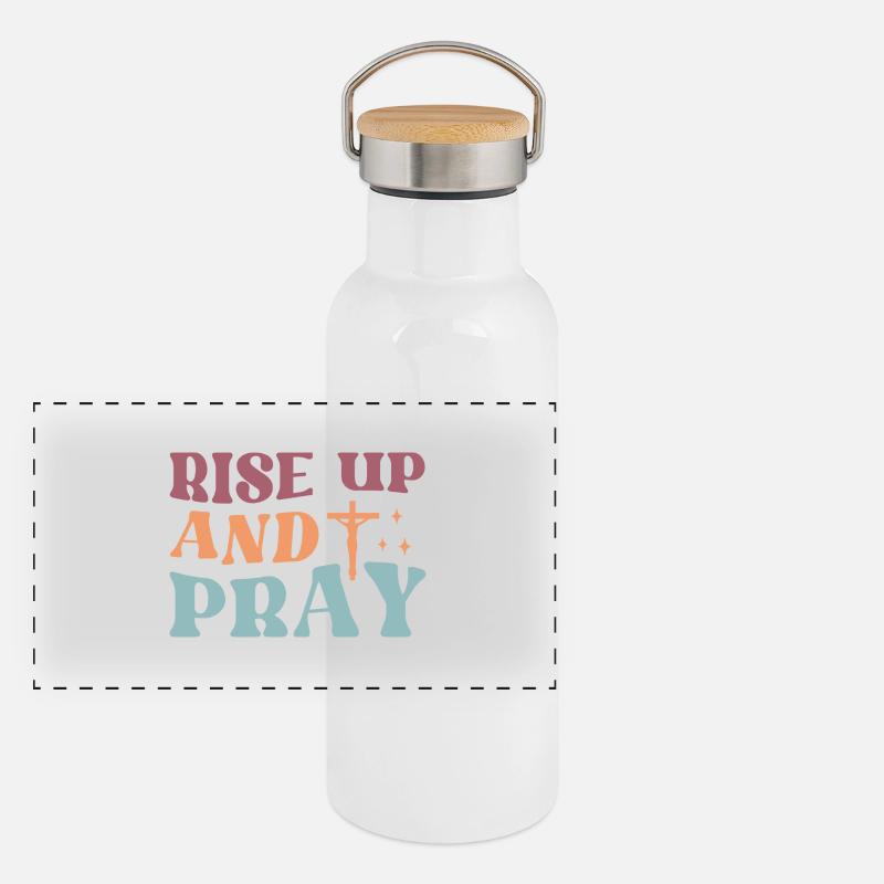 Rise And Pray Panoramic Thermal Bottle with Bamboo Lid