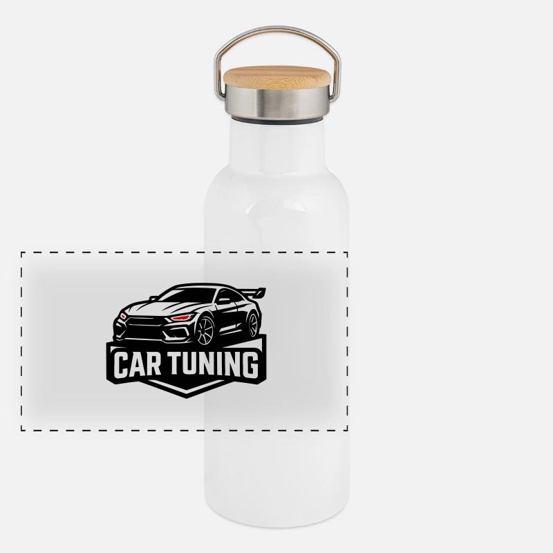 Auto Tuning Panorama Thermosflasche mit Bambusdeckel