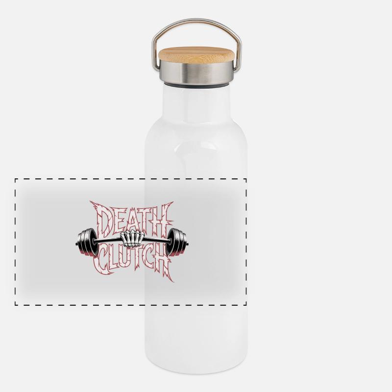 TOD IM FITNESSSTUDIO Panorama Thermosflasche mit Bambusdeckel