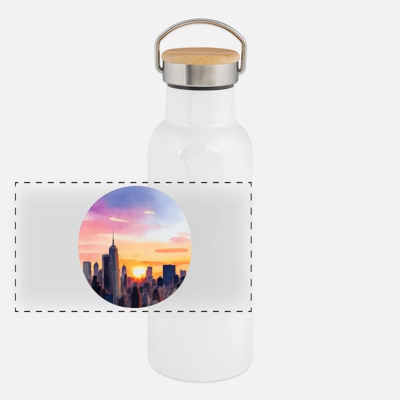 Horizon Gourde isotherme avec bouchon en bambou