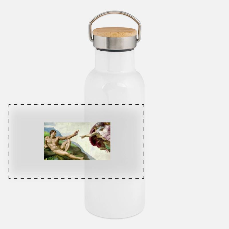 Modern Michelangelo Panorama Thermosflasche mit Bambusdeckel
