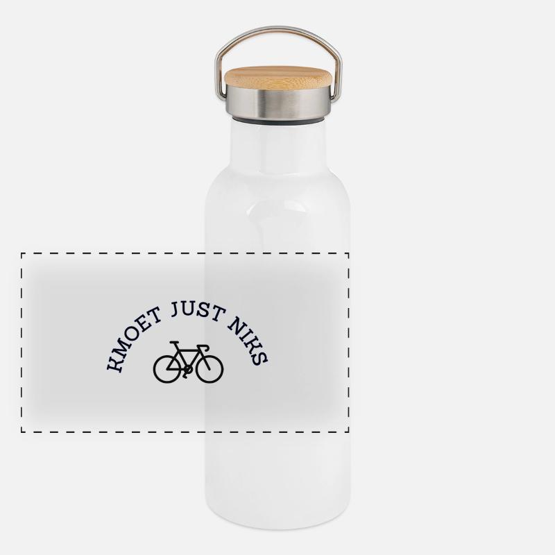 Kmoet just nothing, Dialecte anversois Chemises Gourde isotherme avec bouchon en bambou