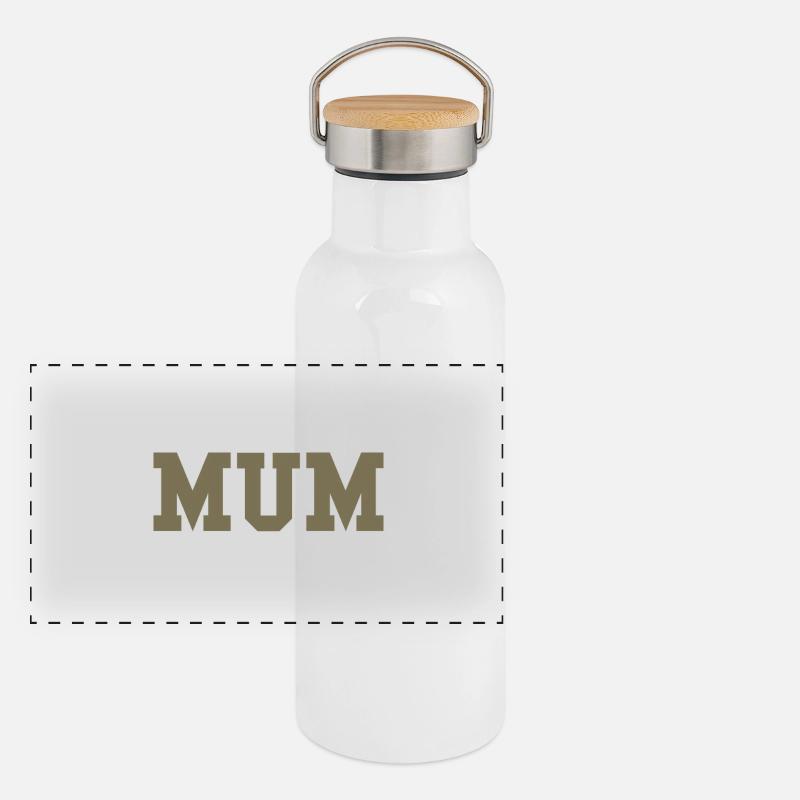 MUM – College Style Statement Panorama Thermosflasche mit Bambusdeckel