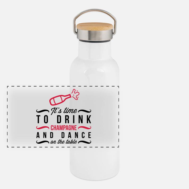 It s time, that we drinking ! Panoramic Thermal Bottle with Bamboo Lid