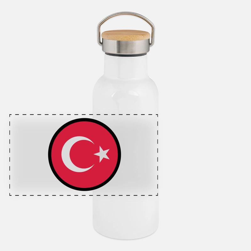 Dans un signe de la Turquie Gourde isotherme avec bouchon en bambou