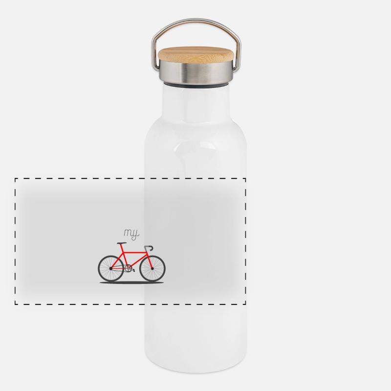 CYCLE | Monter mon vélo Gourde isotherme avec bouchon en bambou