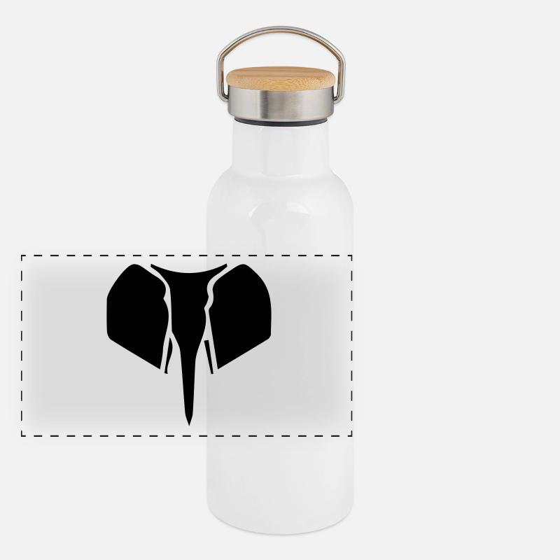 silhouette d'éléphant Gourde isotherme avec bouchon en bambou