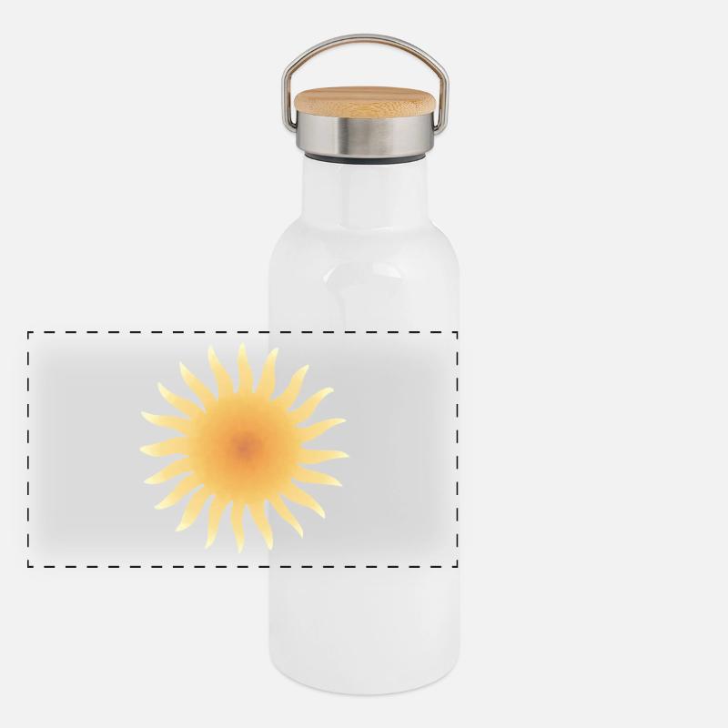 Sonnenschein Panorama Thermosflasche mit Bambusdeckel