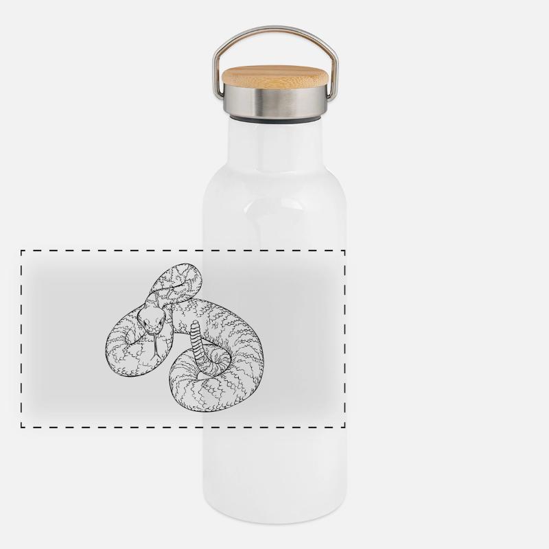 rattlesnake Panoramic Thermal Bottle with Bamboo Lid