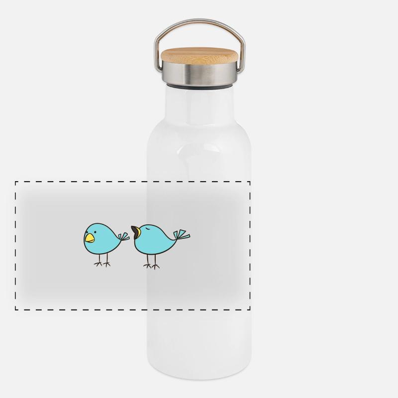 anniversaire Oiseau idée cadeau T Amour Gourde isotherme avec bouchon en bambou