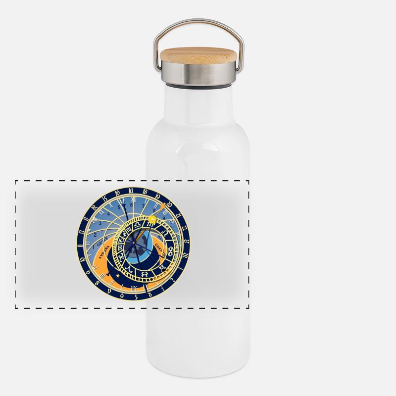 Panorama Thermosflasche mit Bambusdeckel