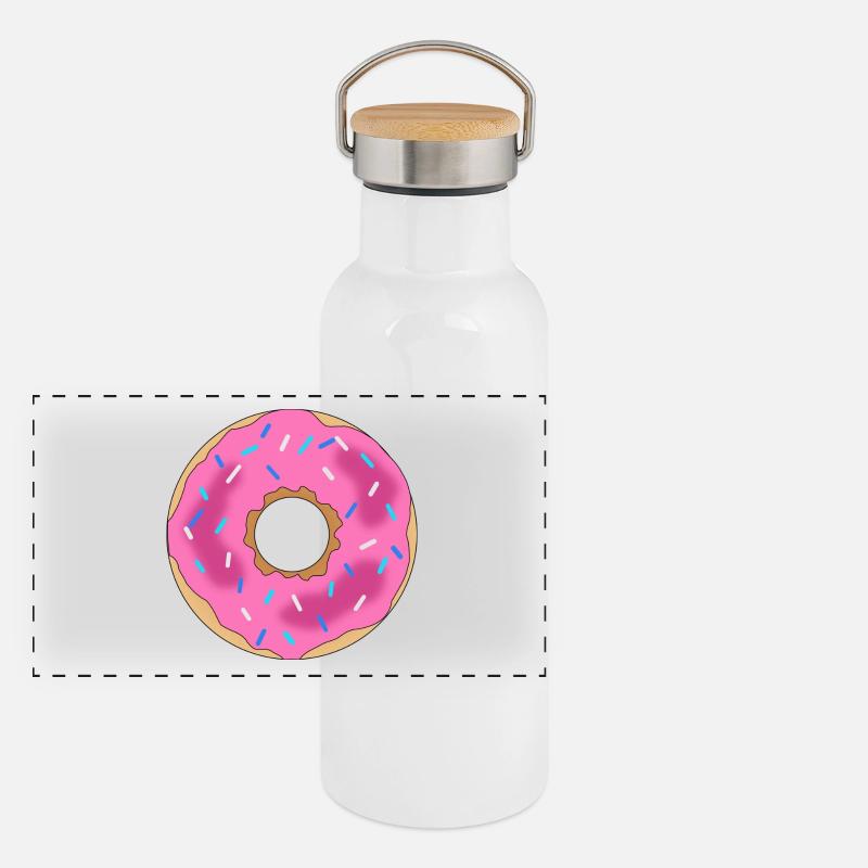 Donut Panorama Thermosflasche mit Bambusdeckel