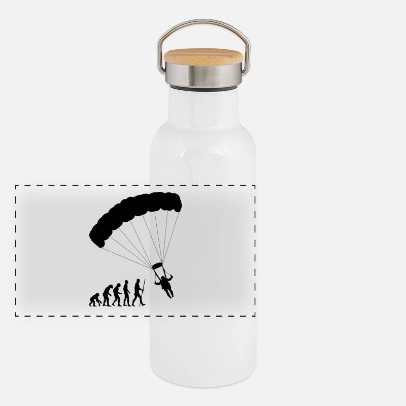 Evolution Gleitschirm Panorama Thermosflasche mit Bambusdeckel