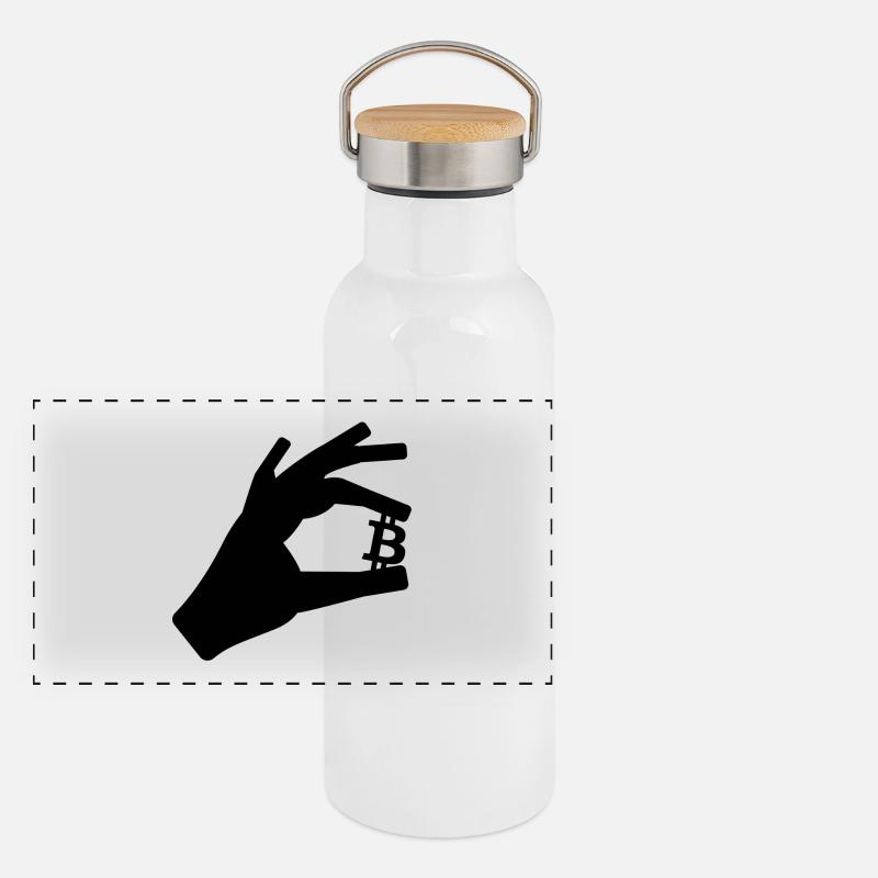 Bitcoin hold Panoramic Thermal Bottle with Bamboo Lid