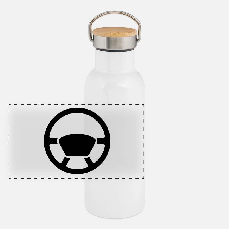 voiture volant Gourde isotherme avec bouchon en bambou