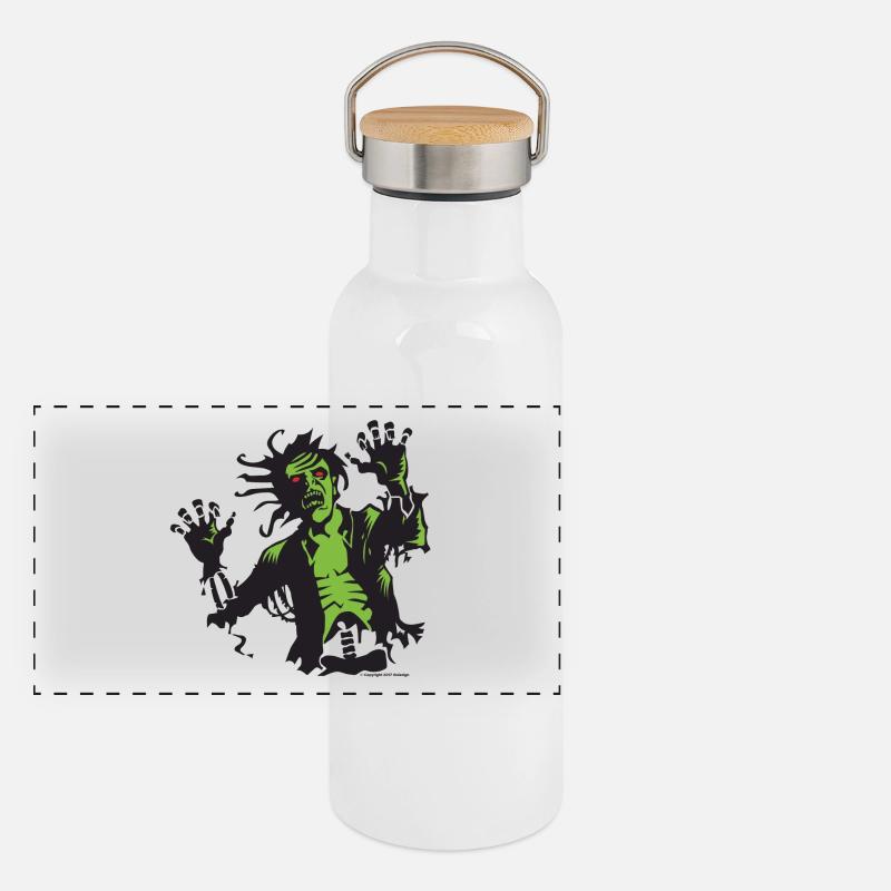 Zombie Attack Gourde isotherme avec bouchon en bambou