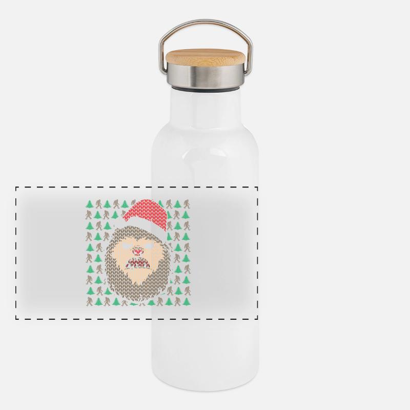 Laid sapin de Noël forêt BIGFOOT Noël Gourde isotherme avec bouchon en bambou