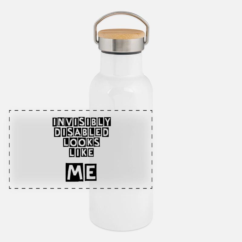 Unsichtbar deaktiviert Panorama Thermosflasche mit Bambusdeckel