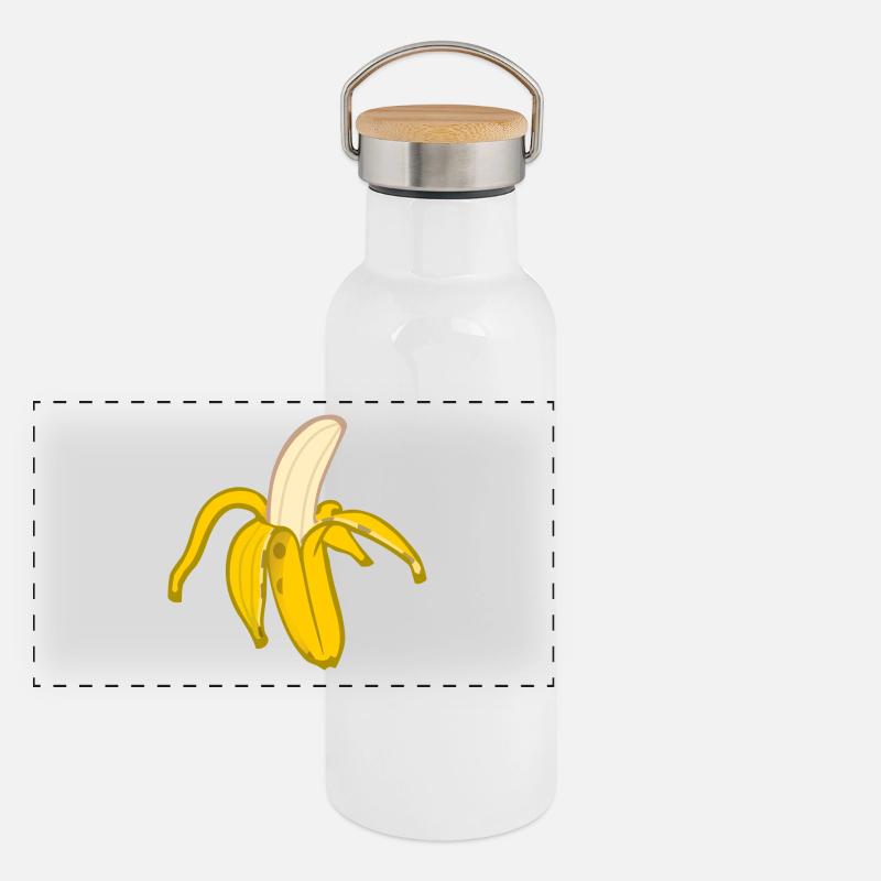 Banane Panorama Thermosflasche mit Bambusdeckel