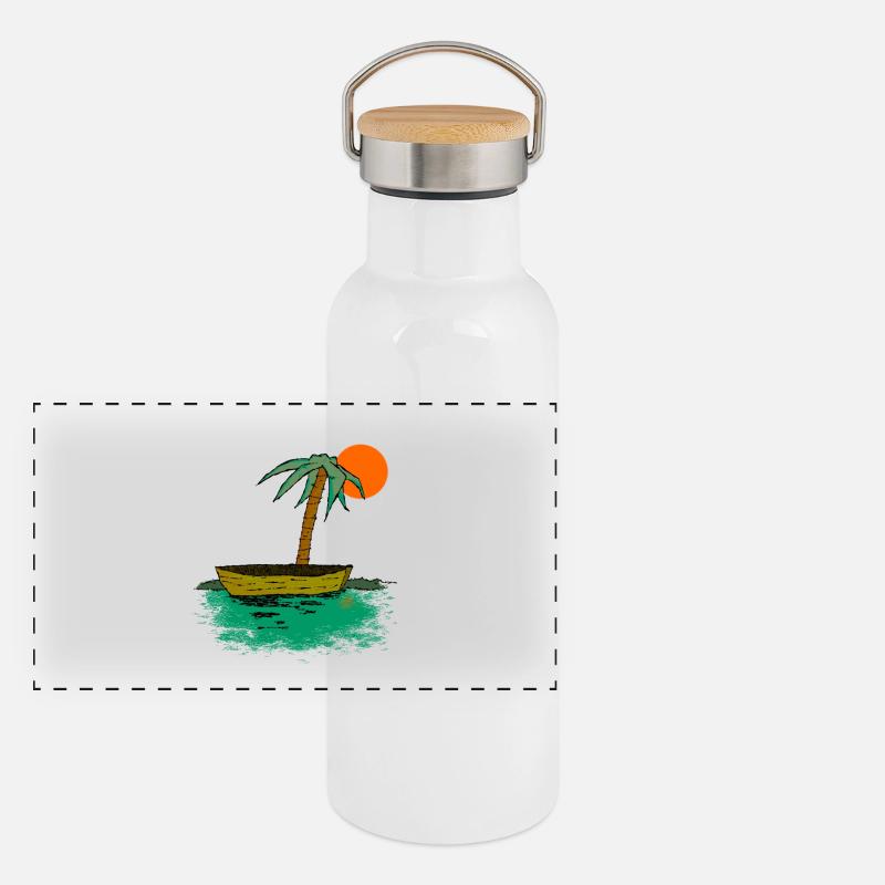 Emilie et Sonia Gourde isotherme avec bouchon en bambou