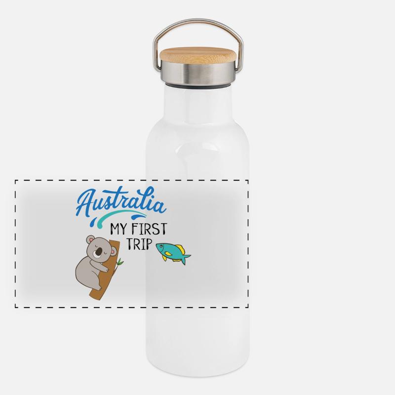 Australia Panoramic Thermal Bottle with Bamboo Lid