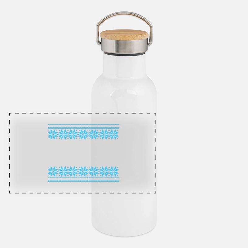 synchronized swimming ugly sweater christmas xmas Panoramic Thermal Bottle with Bamboo Lid