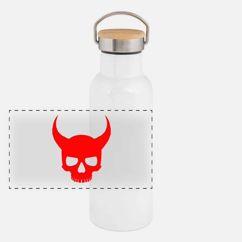 Devil Skull Panoramic Thermal Bottle with Bamboo Lid