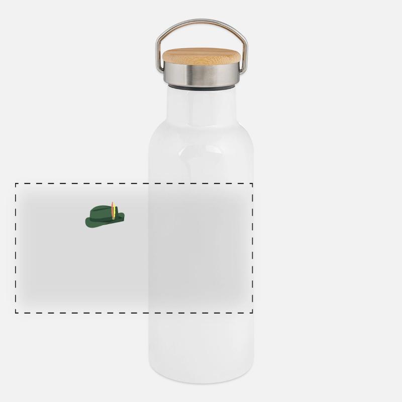 SCHLAF RÄUBER KINDER SCHLAFLOS KINDER SPRUCH KIND Panorama Thermosflasche mit Bambusdeckel