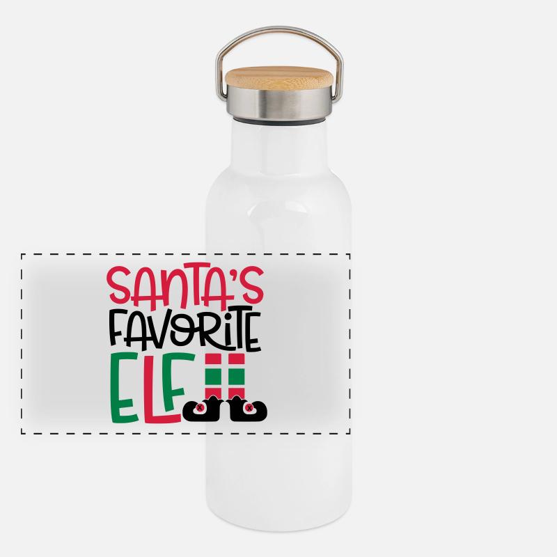 elf Panorama Thermosflasche mit Bambusdeckel