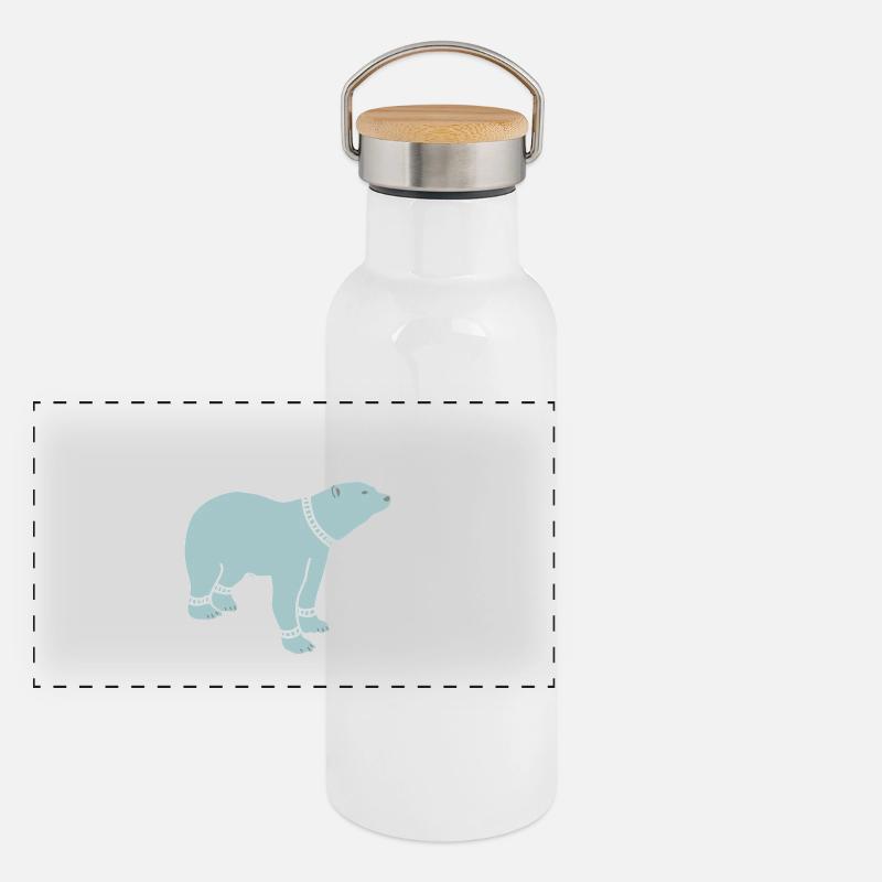 ESPACE OURS Gourde isotherme avec bouchon en bambou