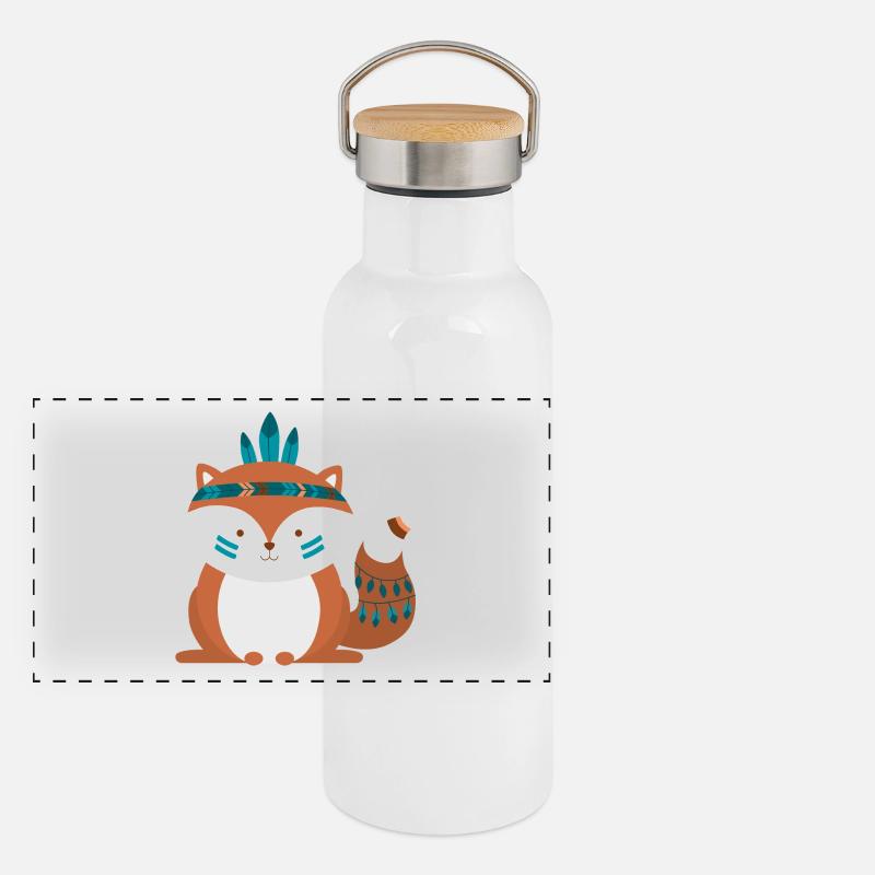 Fuchs indienne Gourde isotherme avec bouchon en bambou