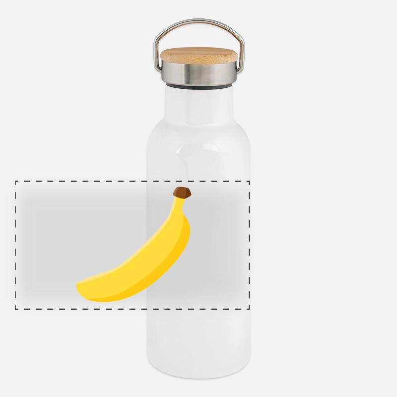Banane Panorama Thermosflasche mit Bambusdeckel