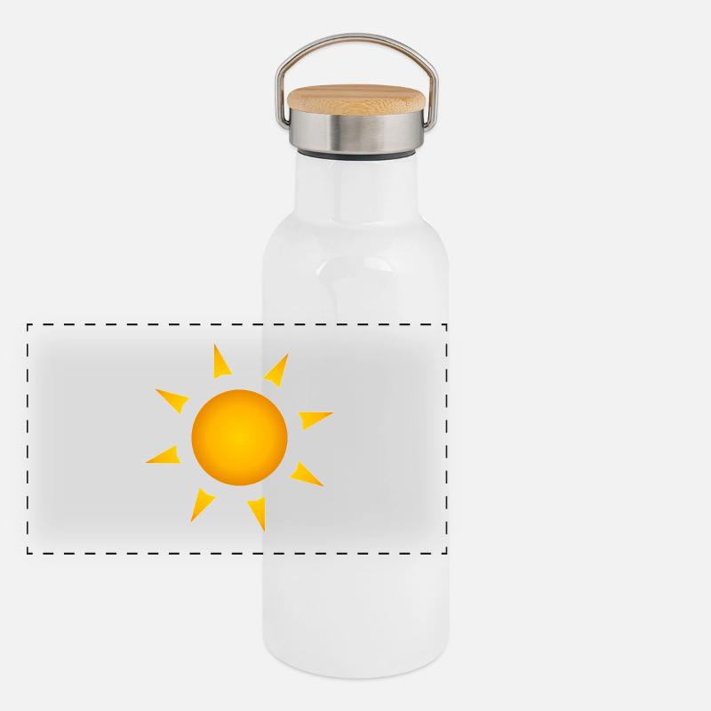 rainbow sun clouds weather rainbow sun cloud50 Panoramic Thermal Bottle with Bamboo Lid