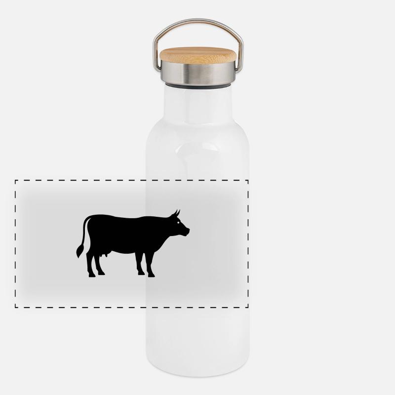 cow Panoramic Thermal Bottle with Bamboo Lid