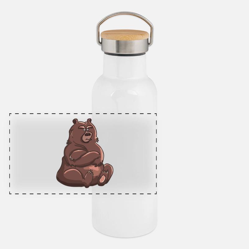 Mad Bear Panoramic Thermal Bottle with Bamboo Lid