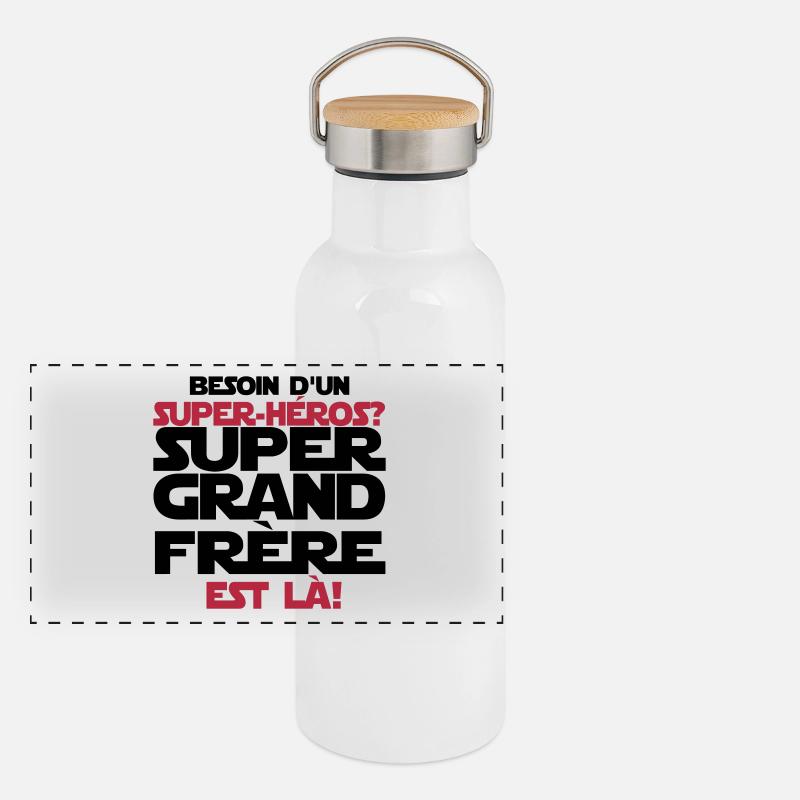 super grand frère est là Gourde isotherme avec bouchon en bambou