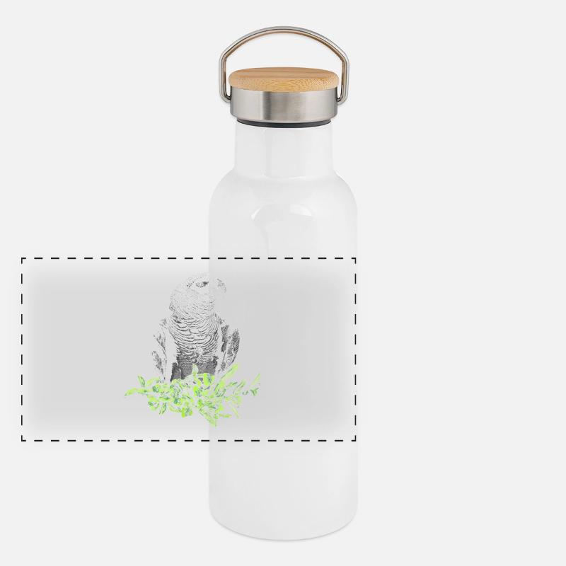 Graupapagei Gourde isotherme avec bouchon en bambou