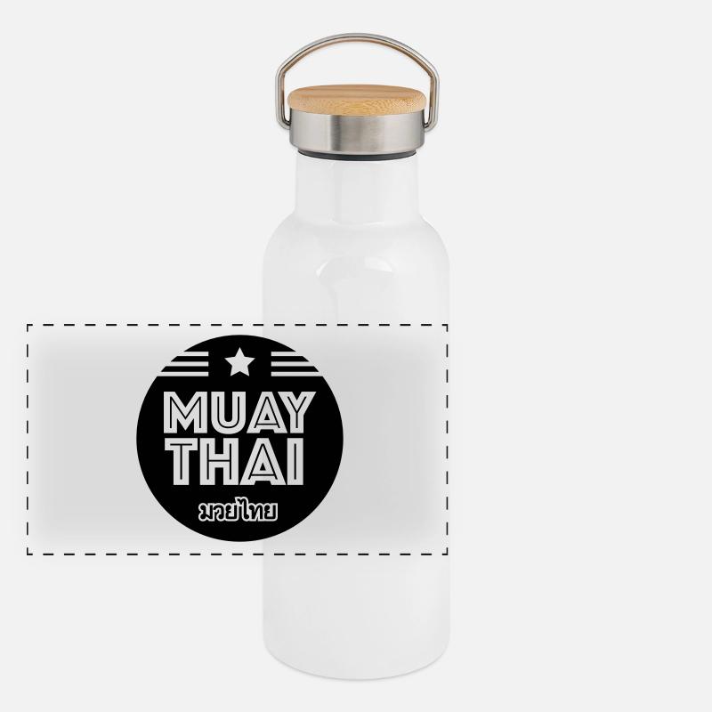 Muay Thai Gourde isotherme avec bouchon en bambou
