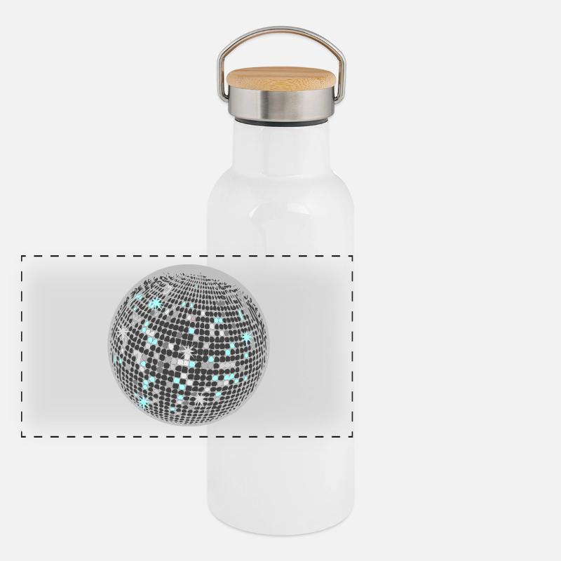 Disco ball Panoramic Thermal Bottle with Bamboo Lid
