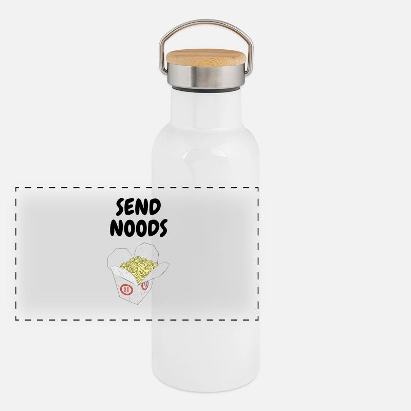 SEND NOODS Panorama Thermosflasche mit Bambusdeckel