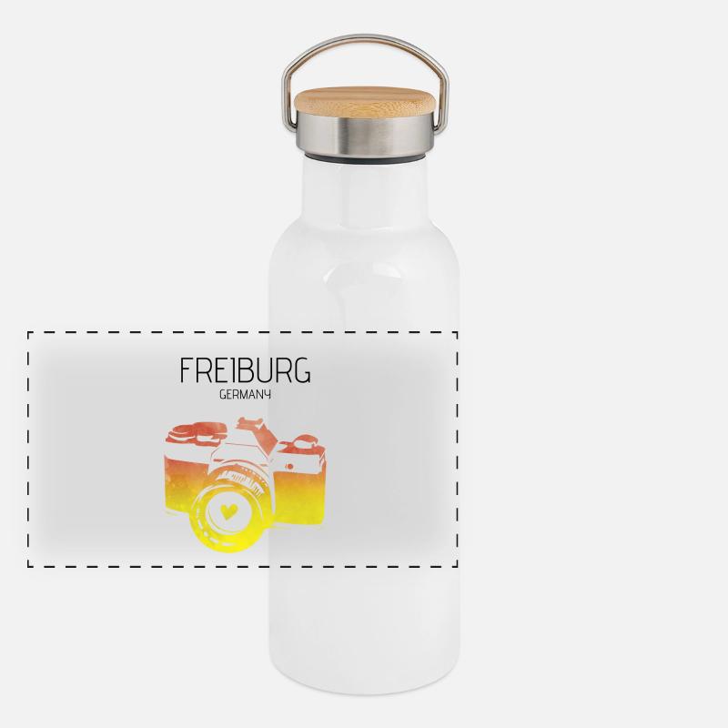 Kamera Freiburg Deutschland Panorama Thermosflasche mit Bambusdeckel