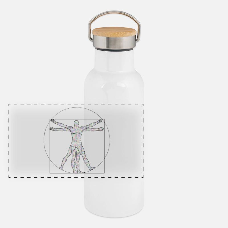 Da Vinci Programmer Gift Idea Panoramic Thermal Bottle with Bamboo Lid