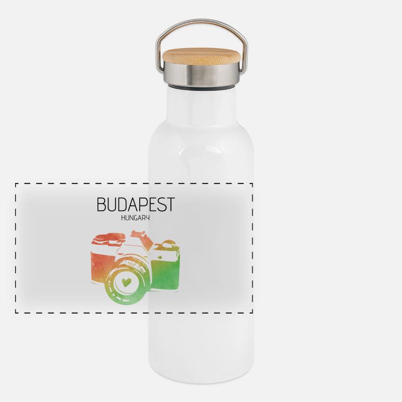 Camera Budapest Panoramic Thermal Bottle with Bamboo Lid