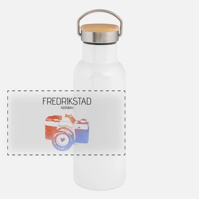 Fredrikstad, Norvège Gourde isotherme avec bouchon en bambou