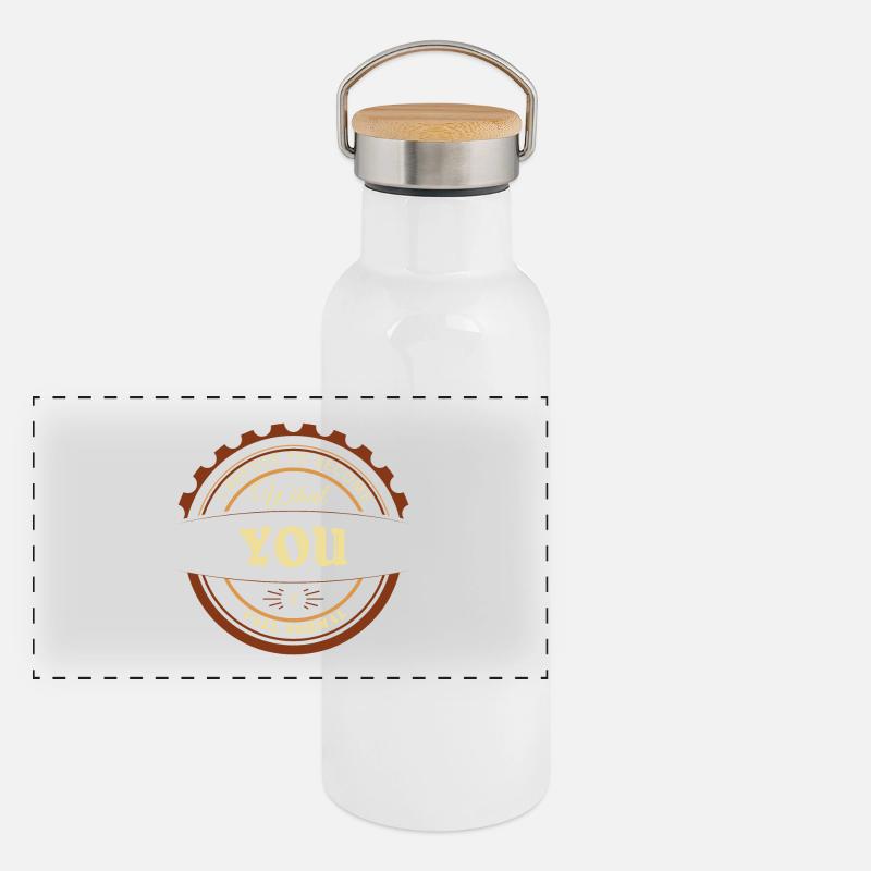 individuel spruch wortspiel geschenk super cool Panorama Thermosflasche mit Bambusdeckel