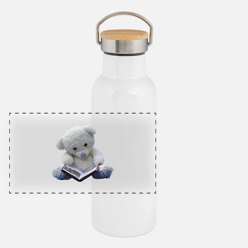 Teddy Panorama Thermosflasche mit Bambusdeckel