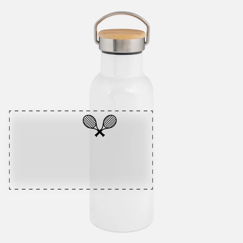 tennis racket Panoramic Thermal Bottle with Bamboo Lid