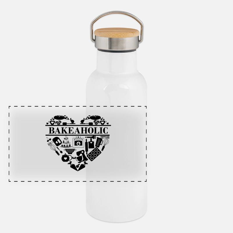 Panorama Thermosflasche mit Bambusdeckel