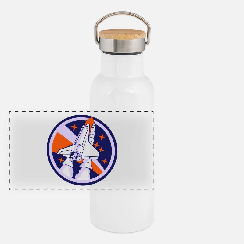 lancement de la navette spatiale Gourde isotherme avec bouchon en bambou