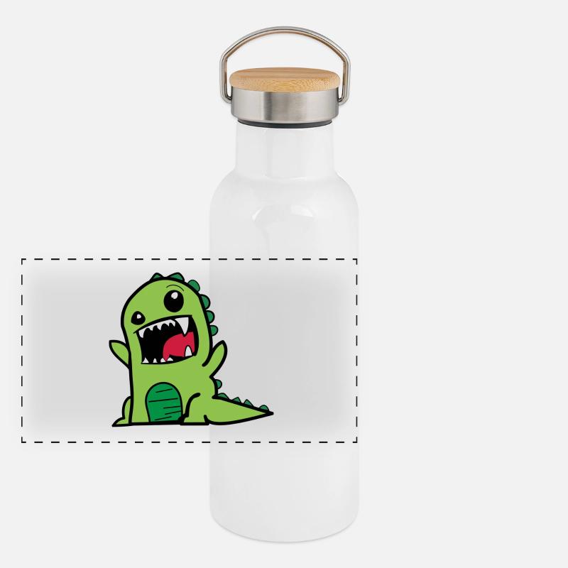 kleines grünes Monster Gourde isotherme avec bouchon en bambou